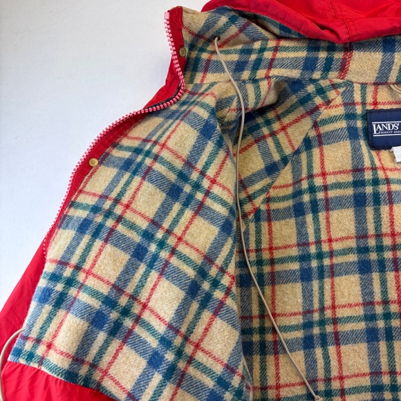 Lands End Wool Lined 60/40 Winter Mountain Parka Red Mens Large/XL USA Vintage - Picture 12 of 15